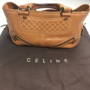 Celine Biker Boogie Bag Light Brown Tan Leather